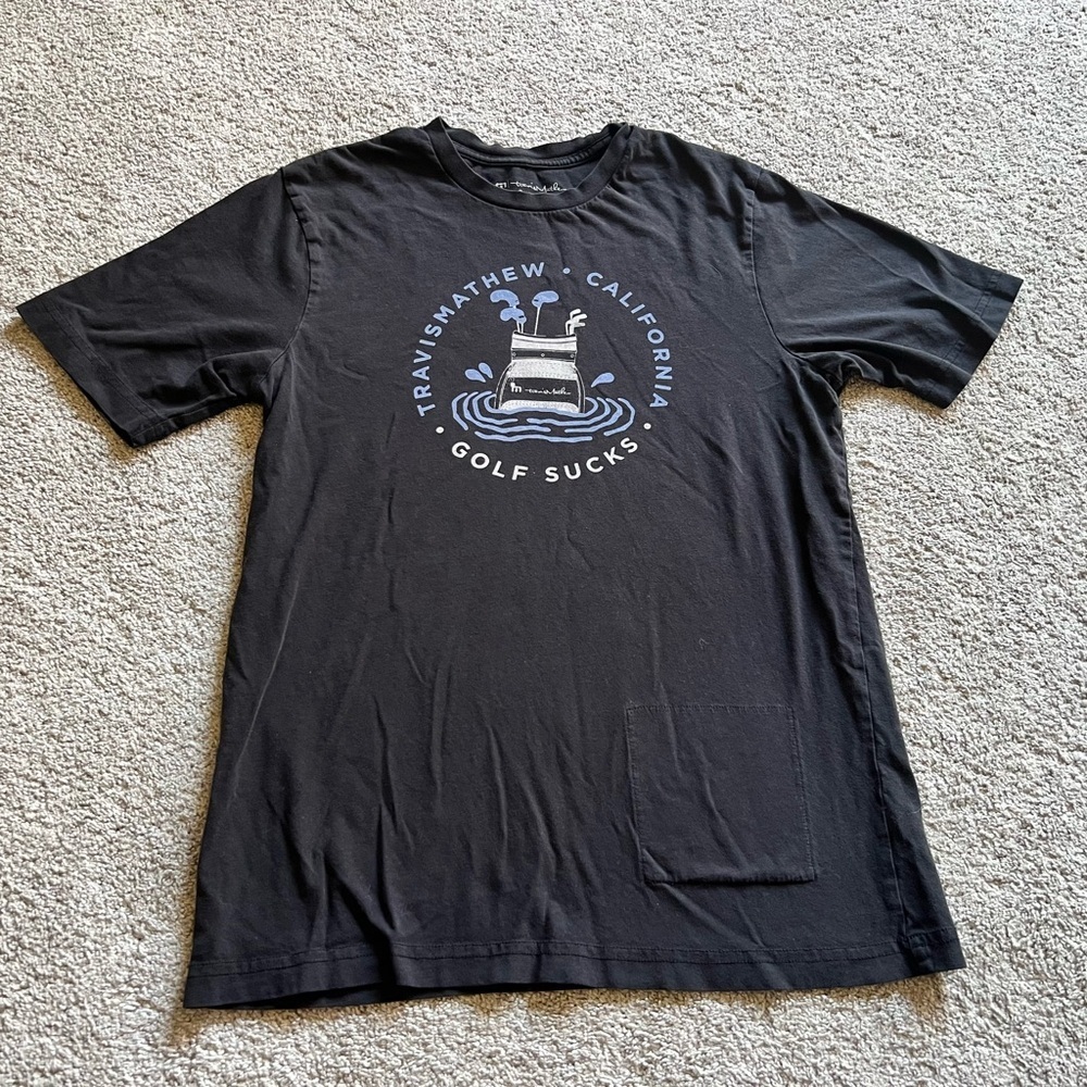 Travis Mathew “Golf Sucks” California Tee Men’s Size S Golf Graphic T-Shirt